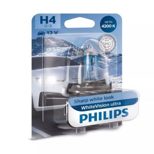 Bec Far H4 60/55W 12V White Vision Ultra (Blister) Philips