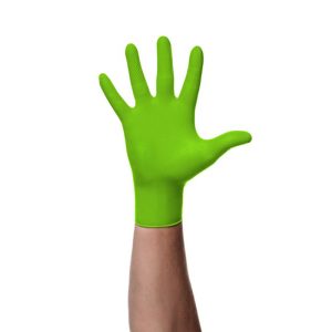 Manusi Nitril Textura Diamantata Culoare Verde 7.0MIL. Marime Xl. Set 100 Buc